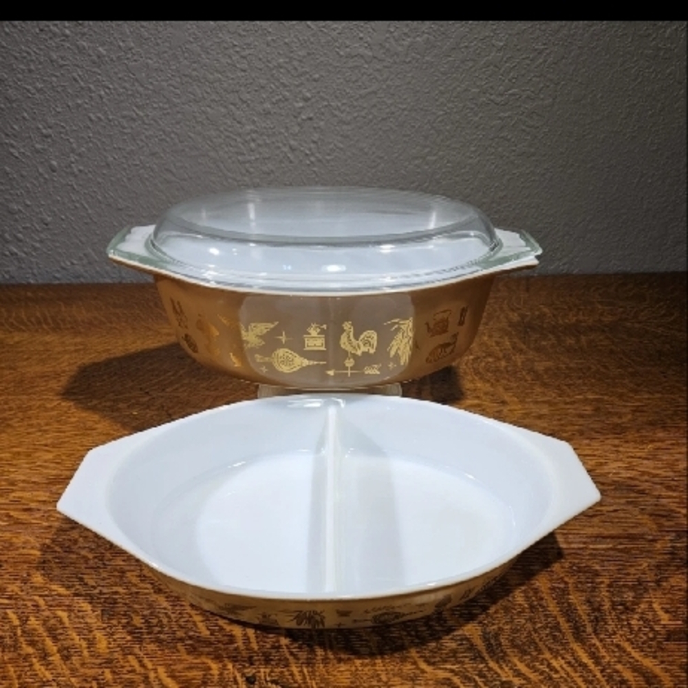 Pyrex Early American 3 Piece Casserole Set
